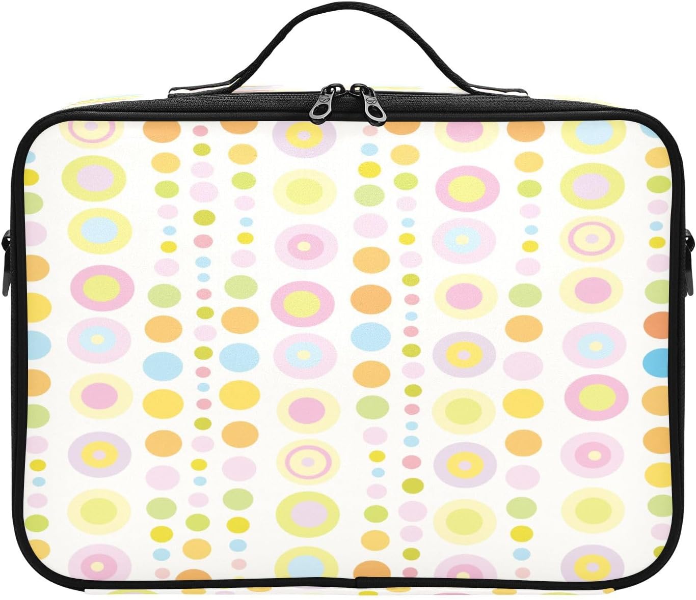 Zathe Circles Spots Colorful toiletry cosmetic bag travel make up bag make up organizing bag train case makeup bag cosmetiquera de viaje para hombre