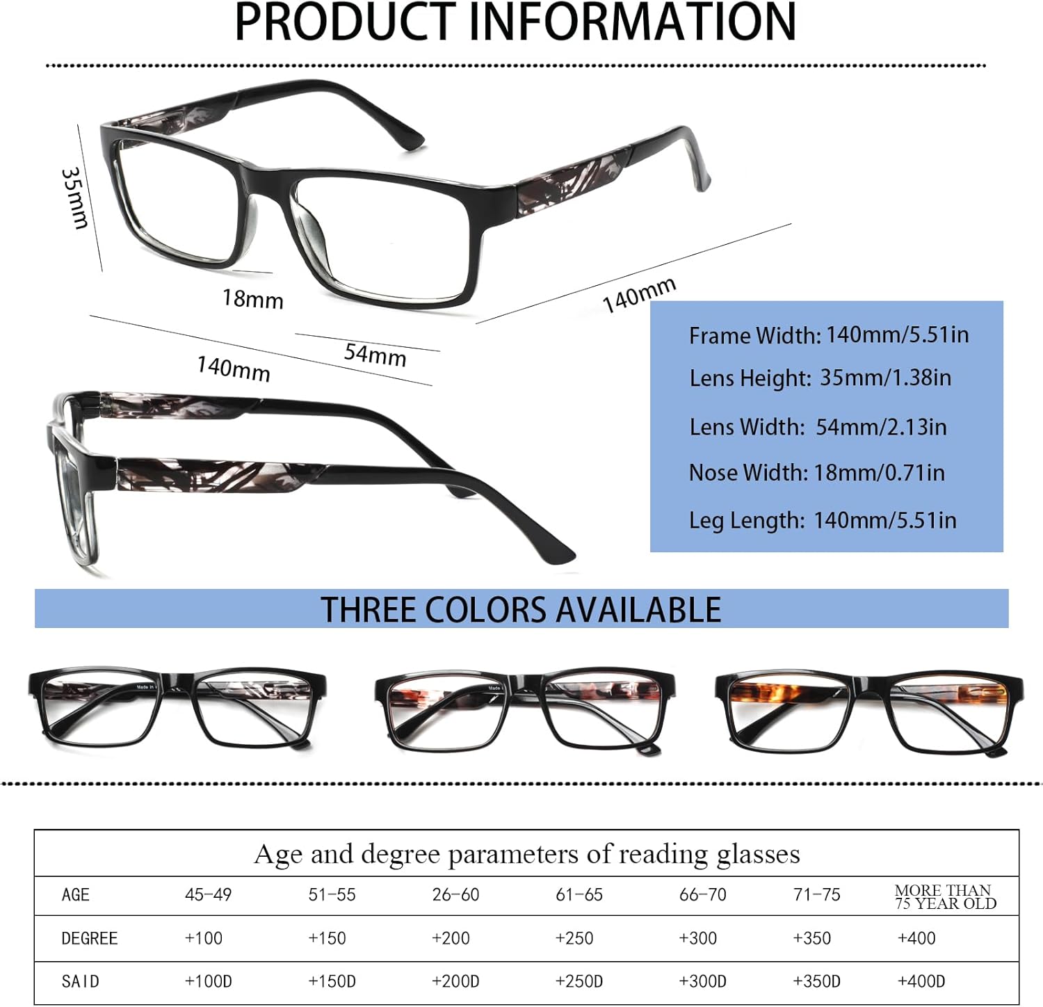 ZOECENT Paquete de 3 lentes de lectura progresivos multienfoque para mujeres y hombres, bloqueo de luz azul, bisagras de resorte, lectores de