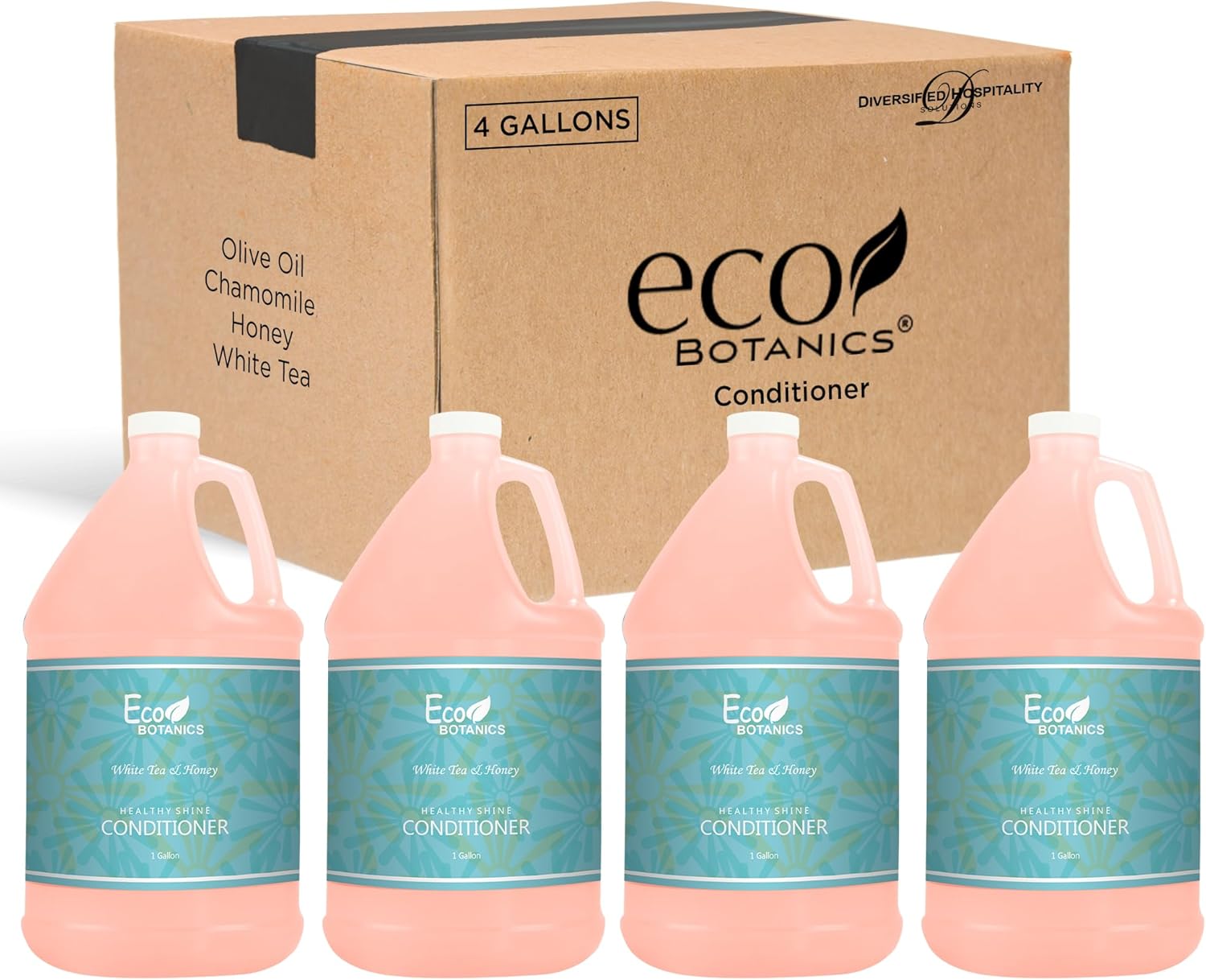 Terra Pure Eco Botanics Acondicionador de hotel  1 galón  Diseñado para rellenar dispensadores de jabón (juego de 4)