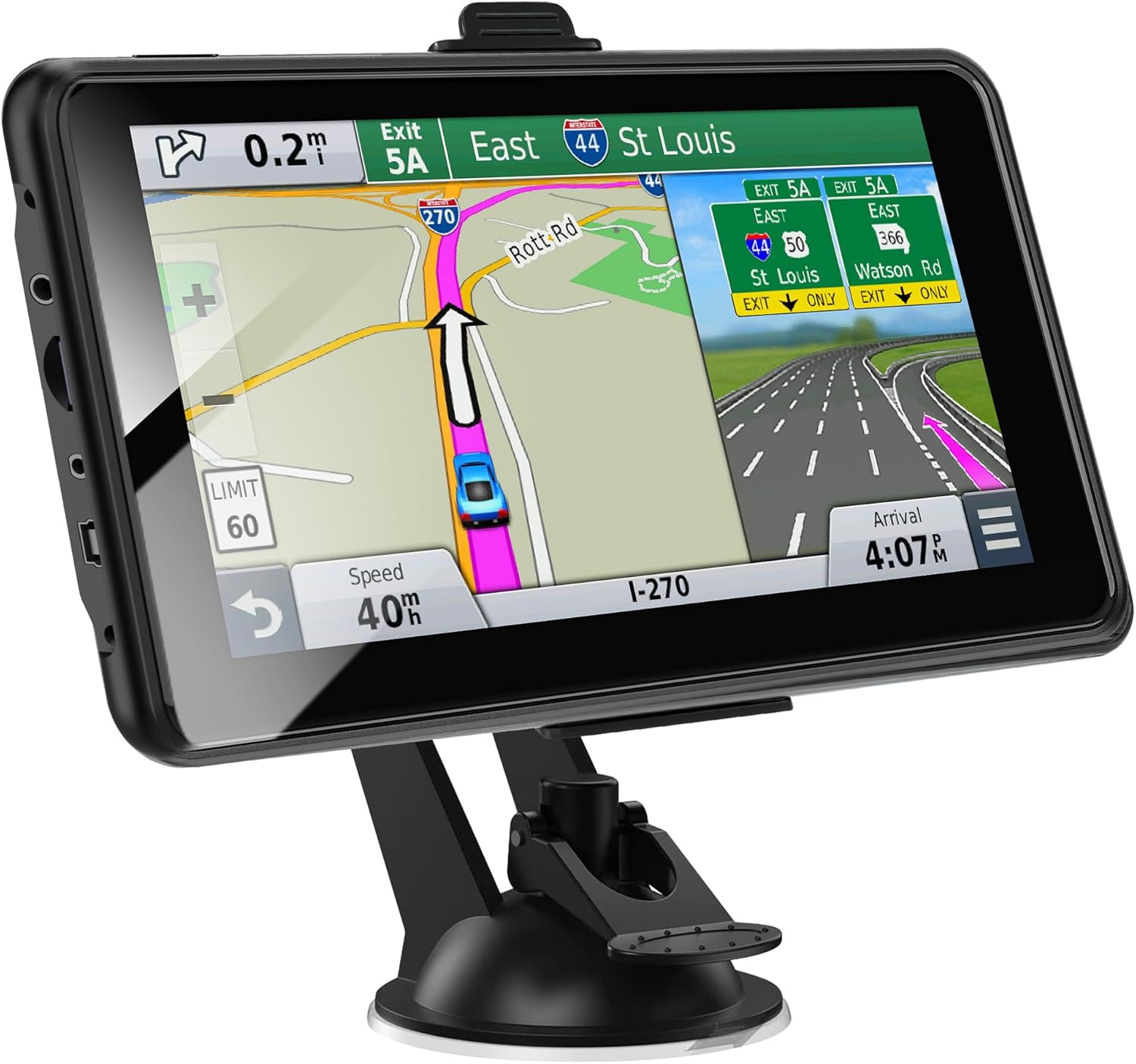 Actualización de navegación GPS 2024 para camión, pantalla 2.5D de 7 pulgadas, GPS de semirremolque para conductores comerciales, sistema de