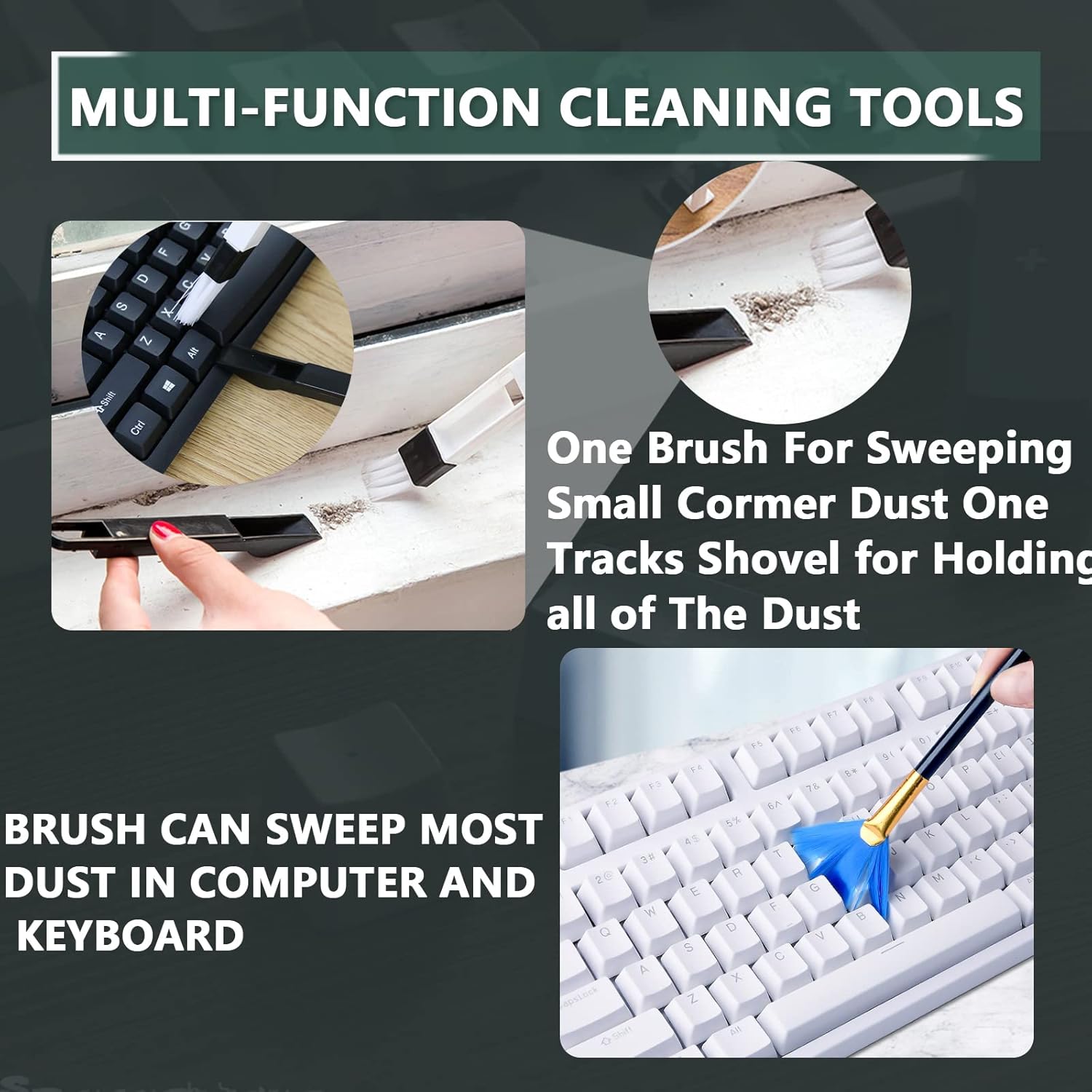 Keyboard Cleaner kit,Computer Cleaning kit,Mechanical Keyboard Cleaning kit,Anti-Static Brush,Small Cleaning Brush, Cleaning kit Compatible