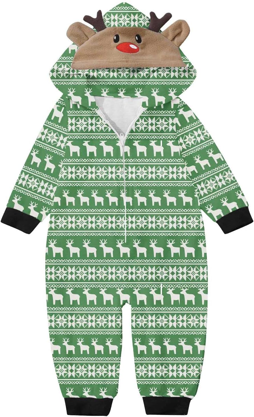 JEGULV Pijamas de Navidad para la familia, conjuntos a juego con lindo estampado de dibujos animados de Papá Noel, conjunto de pijamas familiares de