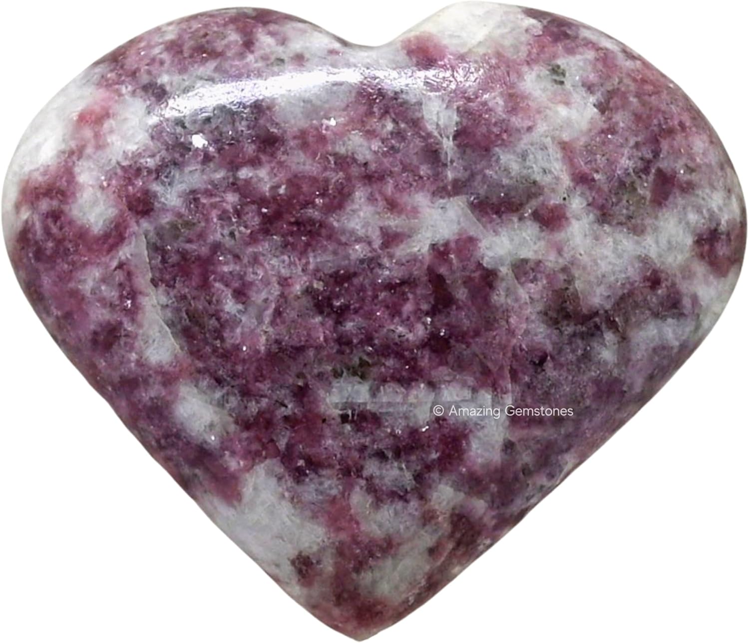 Piedra de palma de corazón de cristal de lepidolita, piedra de preocupación de masaje de bolsillo para equilibrio natural de chakras del cuerpo,