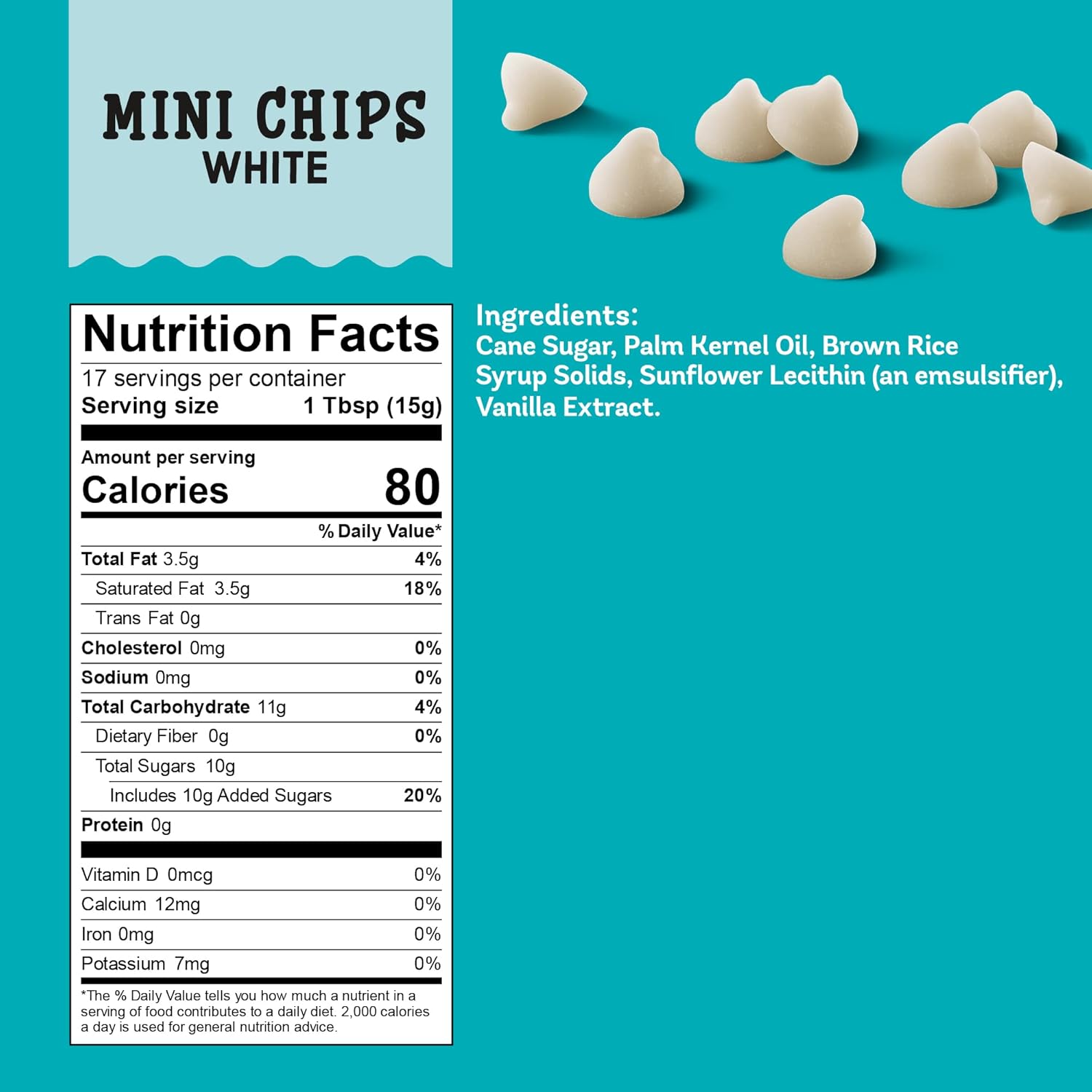 Enjoy Life – Chips blancos para hornear, sin lácteos, soja y nueces, sin OMG, sin gluten, chips de chocolate veganos, 9 onzas (paquete de 6), hornea
