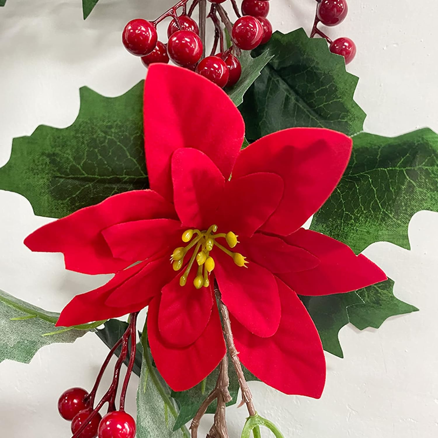 Artifical Flower,Artificial Christmas Vine,Dragon Beard Red Fruit Christmas Flower,Table Centerpieces for Home Kitchen Garden Party Decor (#1)