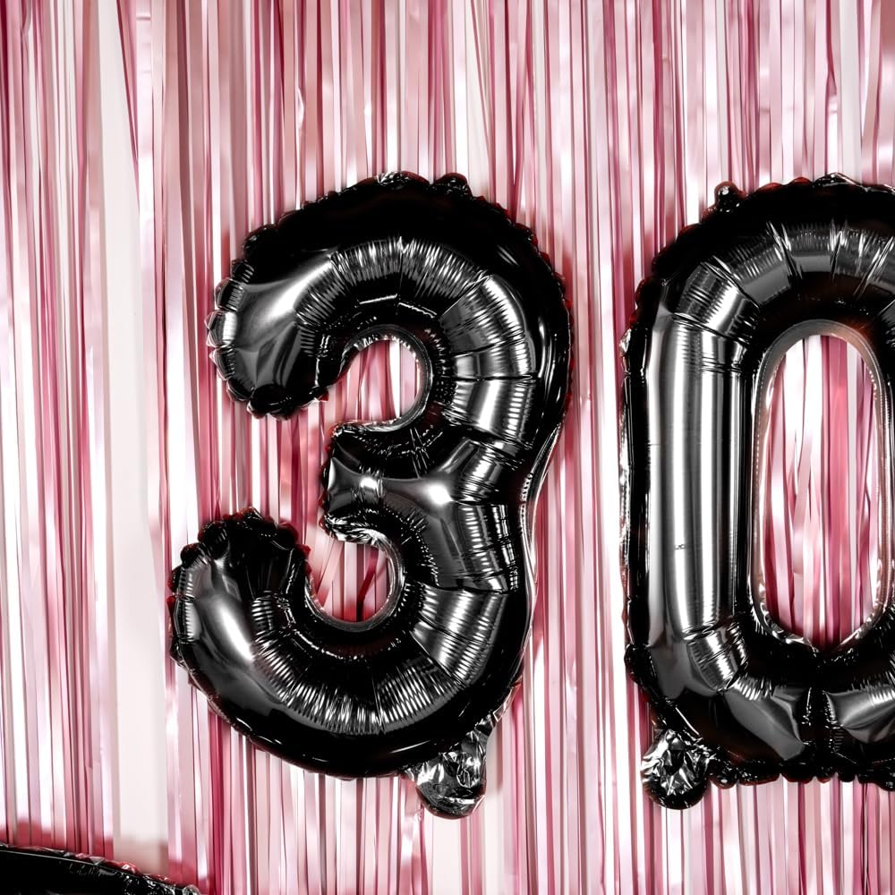 Restaurantware Balloonify – Globo de 16 pulgadas con número 1, globo digital de fiesta  Número 3 autosellante negro de aluminio Mylar globo colgante
