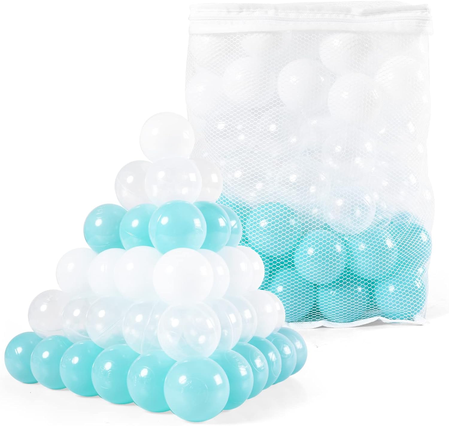 STARBOLO Paquete de 100 pelotas para hogueras, sin BPA y ftalatos, no tóxicas, a prueba de aplastamiento, bolas de plástico suave para niños de 1,