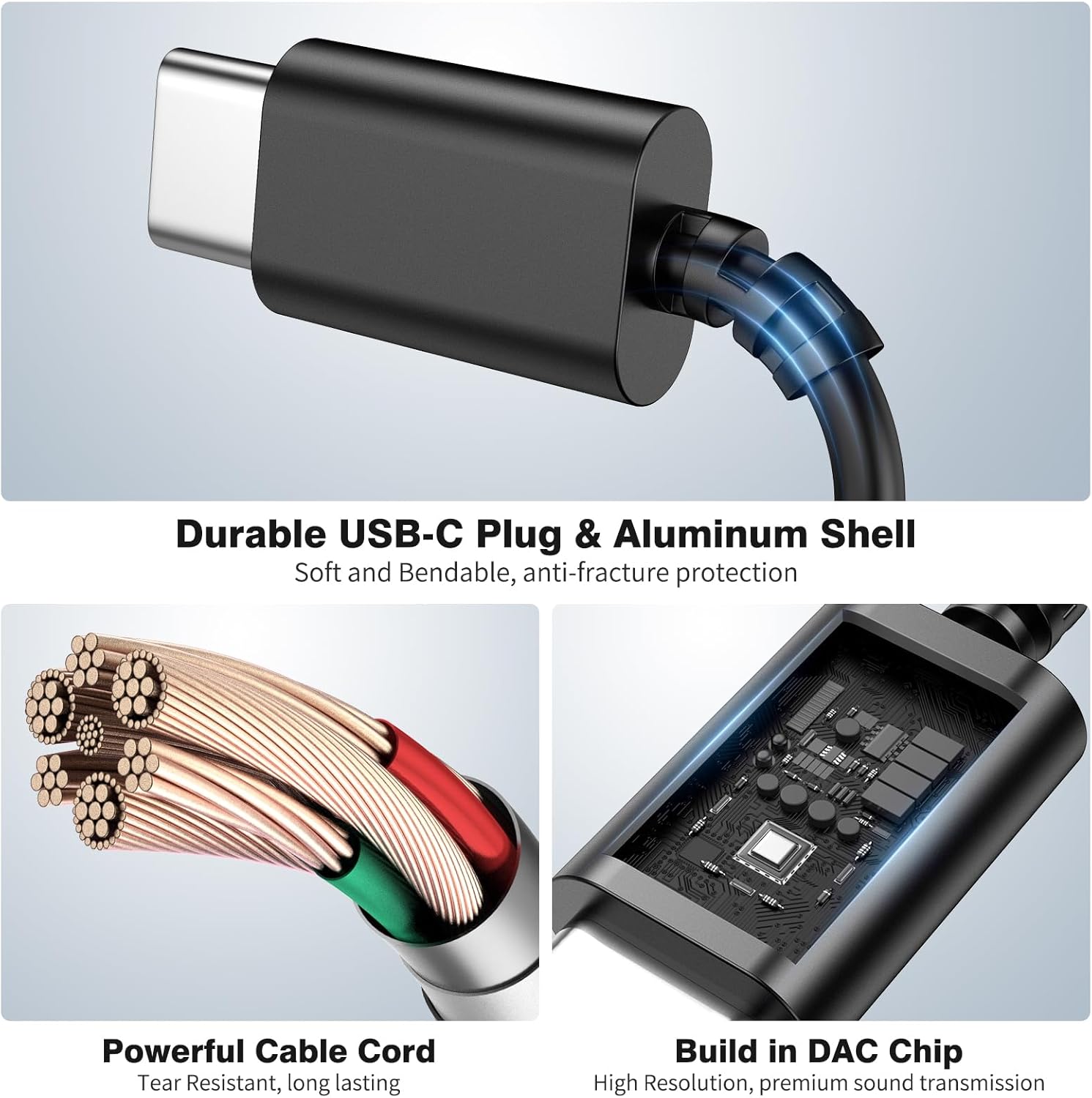 Auriculares USB C con cable para Samsung S24 Ultra S24+ S23 S22 FE iPad Pro iPhone 15 Pro Max Magnético en la oreja Cancelación de ruido Tipo C