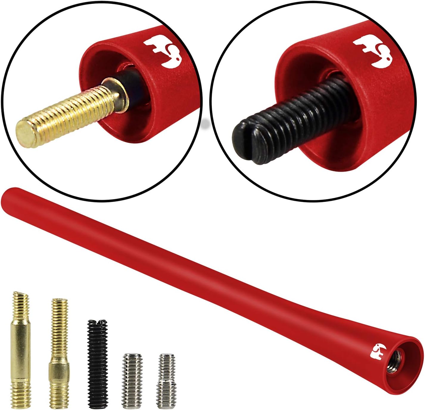 Antena de goma flexible de 7 pulgadas, compatible con Kia – Soul (2008-2019), Rio (2001-2024), Rondo (2007-2024), Mohave Borrego (2008-2019), Forte