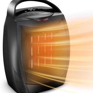 GiveBest Calentador eléctrico portátil, 1500 W750 W, con certificación ETL, calentador de espacio con temporizador, 4 modos, protección contra GiveBest Calentador eléctrico portátil, 1500 W750 W, con certificación ETL, calentador de espacio con temporizador, 4 modos, protección contra