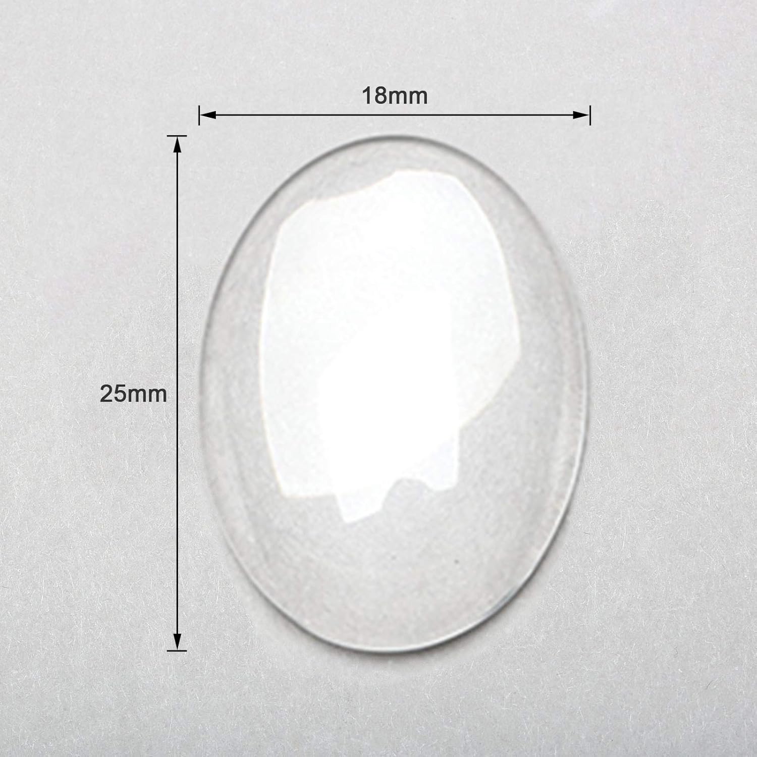 dophee Cabujón ovalado de vidrio para hacer joyas, azulejos de cúpula transparente con parte trasera plana, azulejos de camafeo con cuentas de