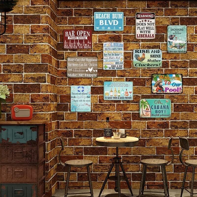 Cartel de metal vintage con texto en inglés “Nice Butt”, diseño de gato gordo blanco para decoración de baño, 12 x 8 pulgadas