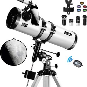 Telescopio 150EQ Newtoniano Reflector Telescopio para adultos, telescopios profesionales de apertura de 5.906 in para adultos Astronomía, viene con Telescopio 150EQ Newtoniano Reflector Telescopio para adultos, telescopios profesionales de apertura de 5.906 in para adultos Astronomía, viene con