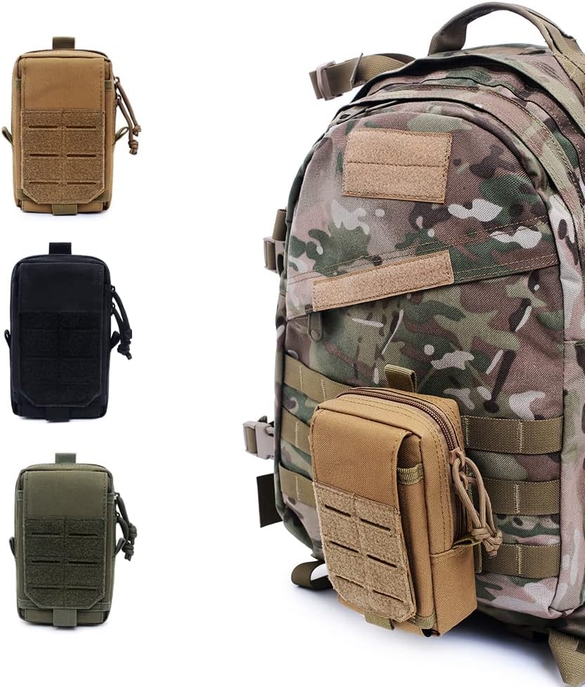 Bolsa táctica Molle EDC para teléfono móvil, soporte para teléfono móvil, organizador de gadgets