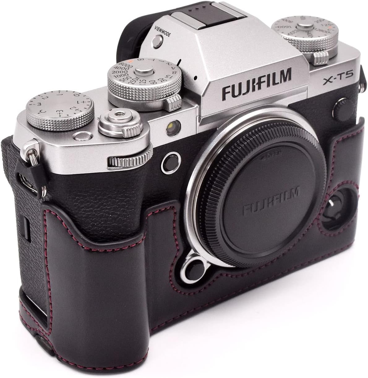 Rieibi Fuji XT5 – Funda de piel sintética para cámara digital Fujifilm X-T5, funda protectora para Fuji XT5 X-T5, color negro