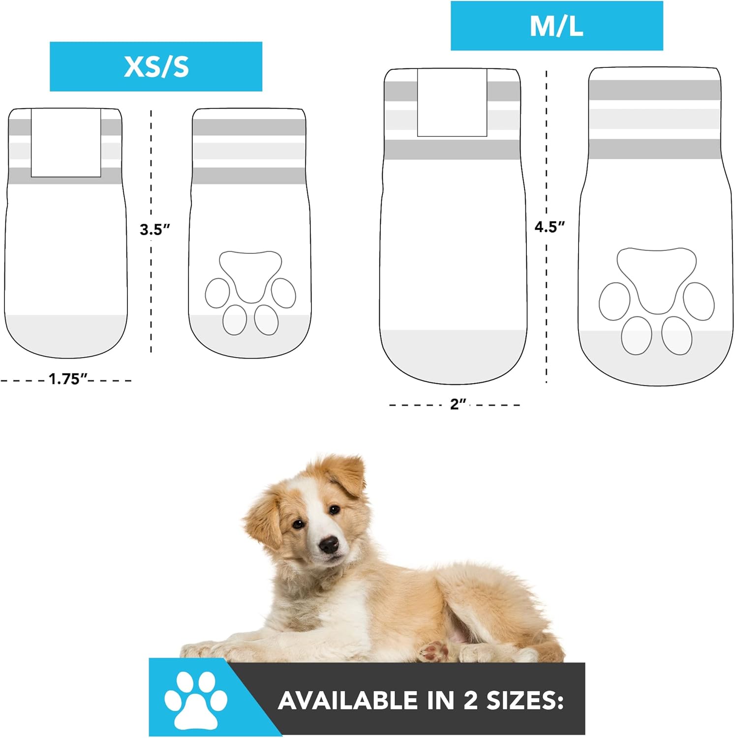 MLB Chicago Cubs – Calcetines antideslizantes para perro con parte superior elástica acanalada, talla XSS. Calcetines para interiores y exteriores,