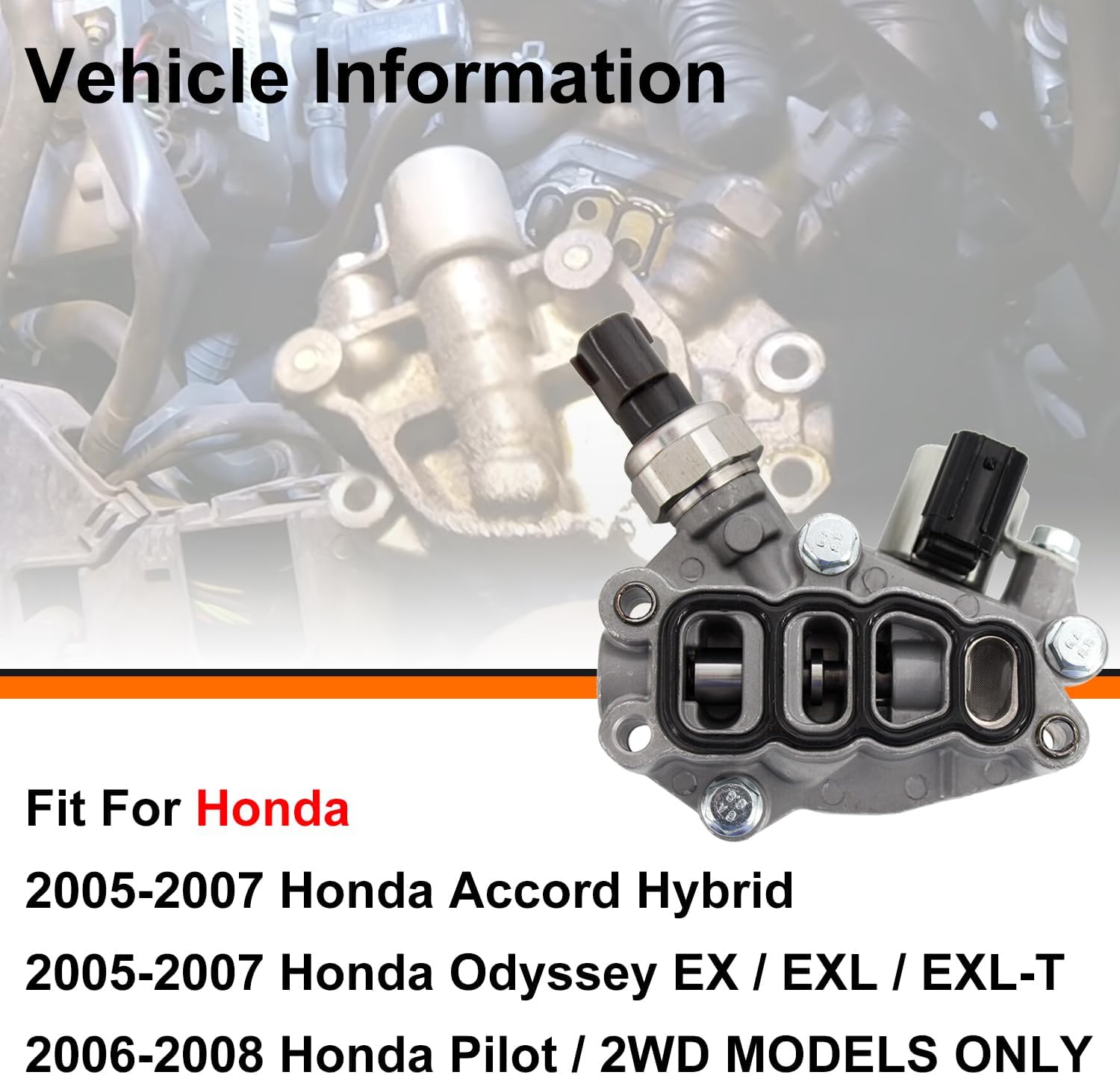 Solenoide de sincronización de válvula variable (VVT) del motor de admisión y escape para Honda Accord 2005-2008, para Honda Odyssey, Honda pilot