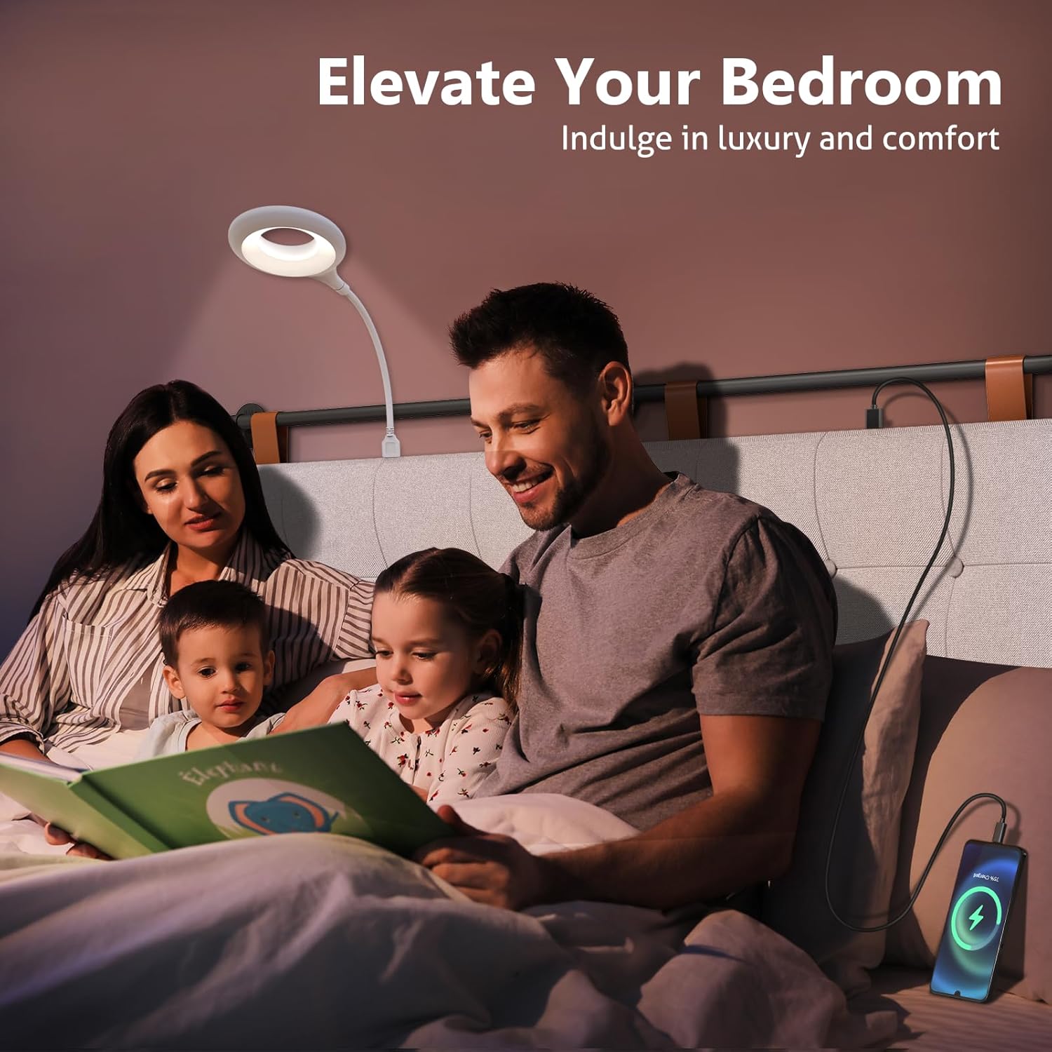 Cabecera Queen para cama con tapicería de lino y cabecera tapizada con botones, puerto de carga USB, altura ajustable, cabecera colgante para