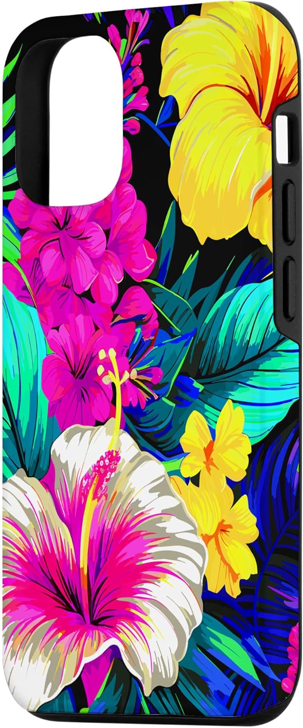 iPhone 1212 Pro Hawaiian Accessories Aloha Hibiscus Flower Funda con patrón tropical