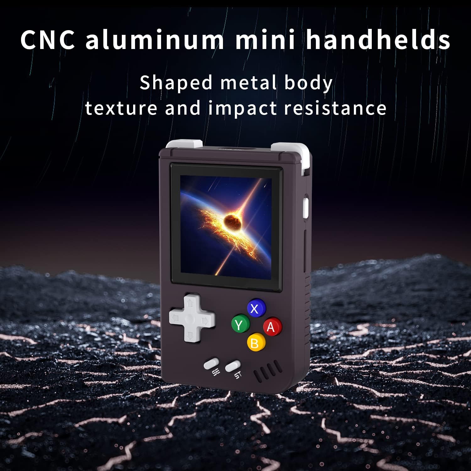 RG Nano Retro – Consola de juegos portátil, mini aleación de aluminio RG Nano con pantalla IPS de 1.54 pulgadas, rg Nano con tarjeta TF 64G