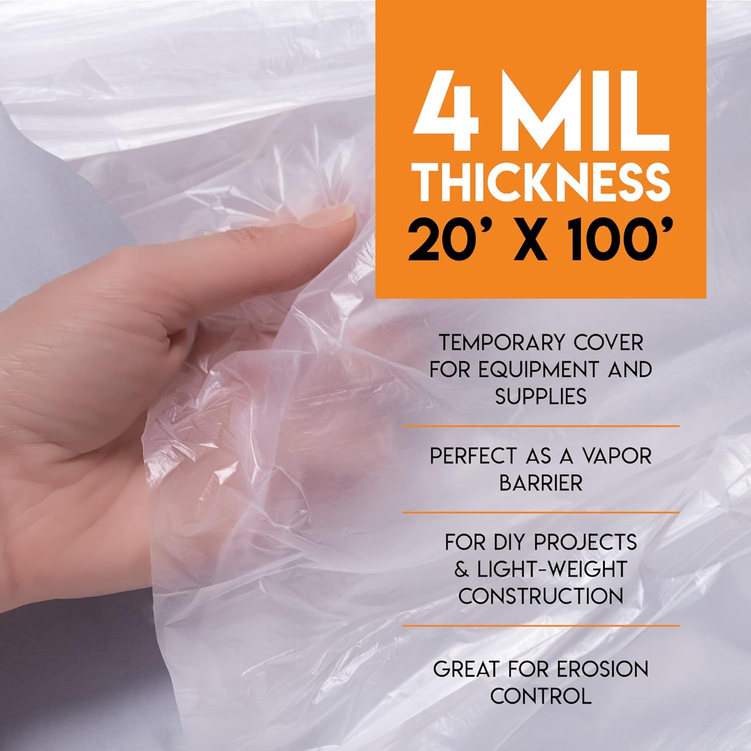 Xpose Safety – Lona de plástico resistente de 4 milímetros de grosor, cubierta impermeable para equipos de protección contra vapor y polvo, para uso