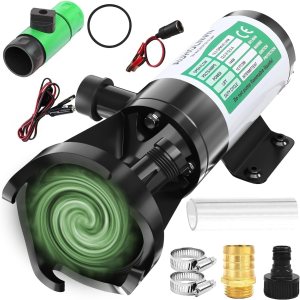 Bomba maceradora portátil RV de 12 V, AUHO 12 GPM, bomba de residuos RV con puerto de descarga de manguera de jardín, bomba de aguas residuales, Bomba maceradora portátil RV de 12 V, AUHO 12 GPM, bomba de residuos RV con puerto de descarga de manguera de jardín, bomba de aguas residuales,
