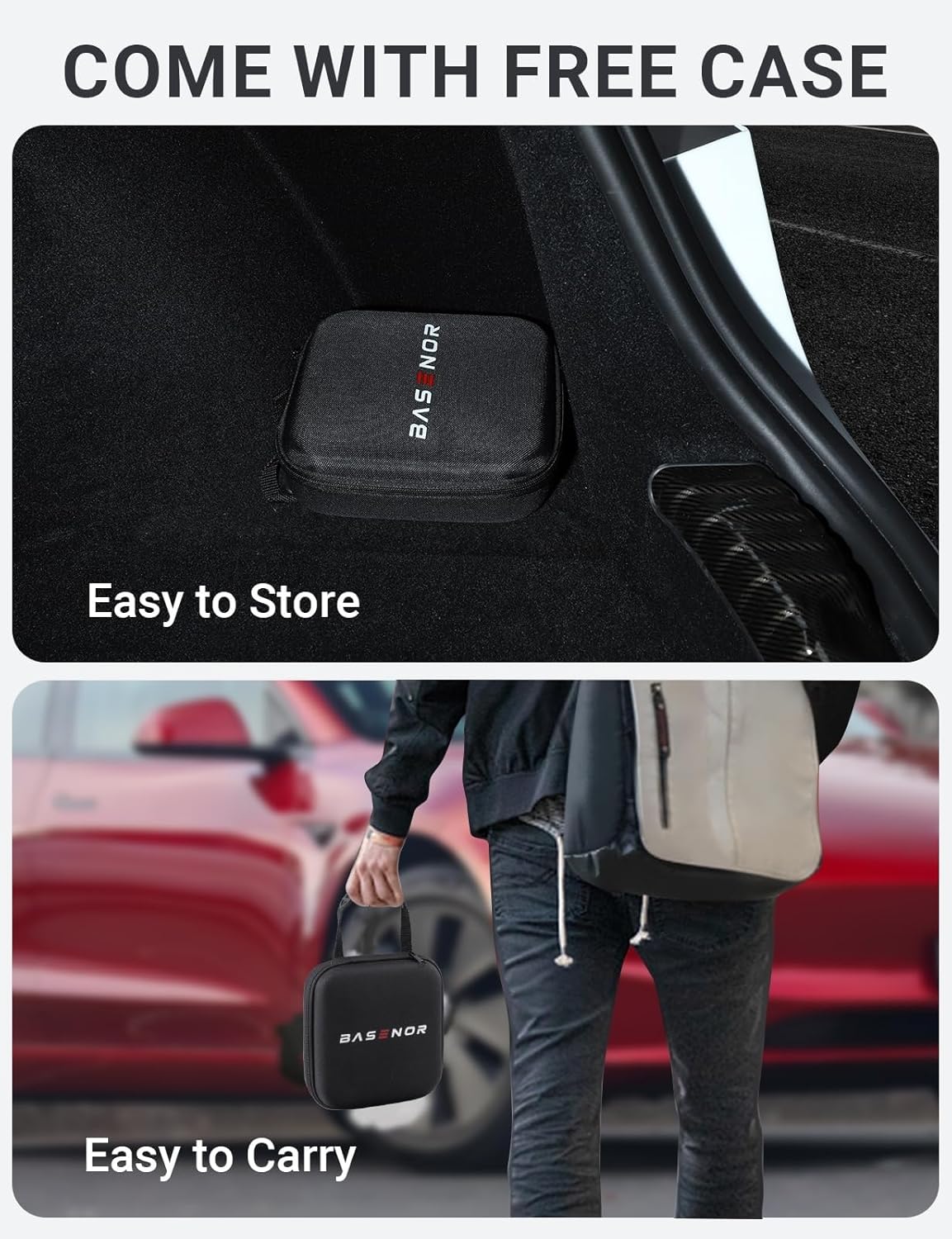 BASENOR Tesla Pucks, herramienta adaptadora de almohadilla elevadora con material TPE accesorios para proteger y chasis, se adapta a Tesla Model