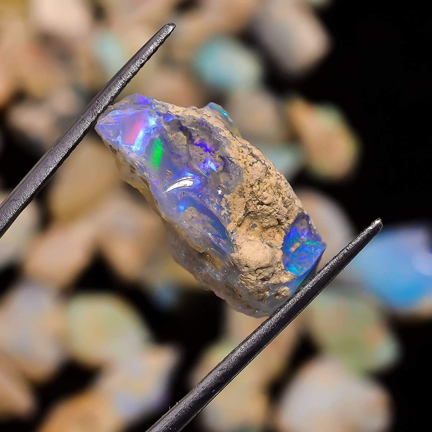 75 carats Ethiopian Opal Raw, Fire Play Opal, Opal Supply, Jewelry Making Stones, DIY Crystals, Energy Stone, Chakra Opal, Healing Opals, Birthstone