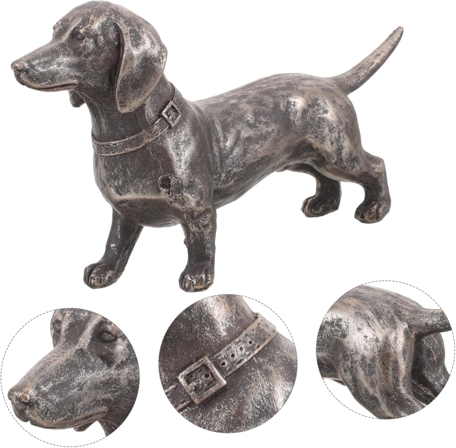 GANAZONO Estatua de cachorro de resina, escultura de animal, estatua de perro, adorna de perro, estatua de perro de resina, adorno de resina,