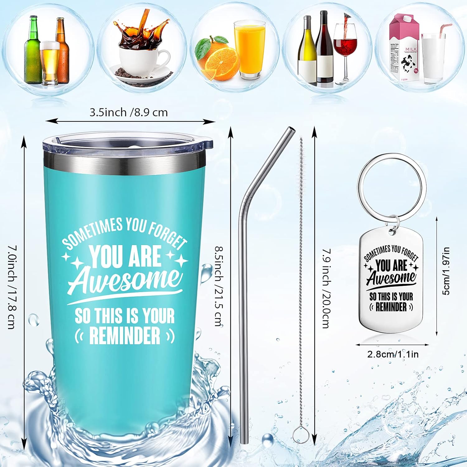 Regalos de agradecimiento a los empleados para el día de San Valentín, regalos de agradecimiento a granel, vaso inspirador con texto en inglés “You