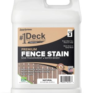 #1 Deck – Sellador de valla de madera de primera calidad, sellador de valla semitransparente, natural, 2.5 galones #1 Deck – Sellador de valla de madera de primera calidad, sellador de valla semitransparente, natural, 2.5 galones
