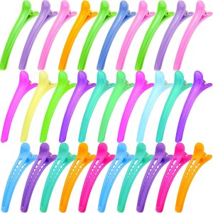 UPINS 30 pinzas para el pelo con pico de pato colorido, clip de cocodrilo para mujeres y niñas, corte de peinado UPINS 30 pinzas para el pelo con pico de pato colorido, clip de cocodrilo para mujeres y niñas, corte de peinado