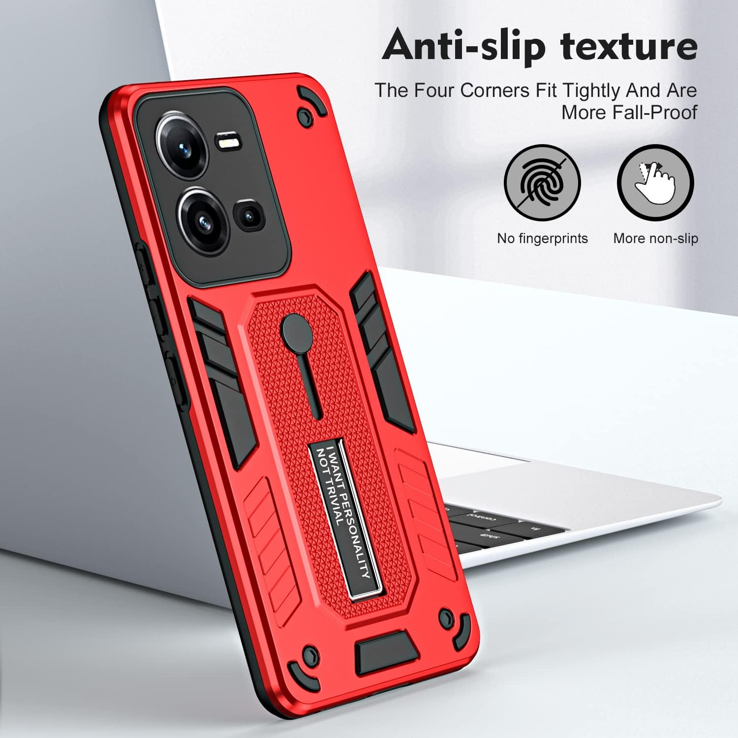 Funda compatible con Vivo V25 5GV25E, compatible con Vivo V25 5GV25E, carcasa resistente de absorción de golpes, funda protectora de cuerpo completo