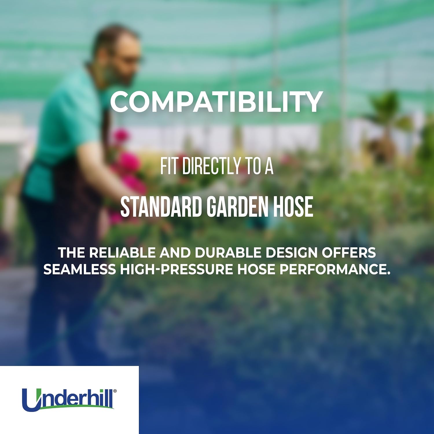 Underhill Precision CoolPro – Boquilla de manguera de jardín antiniebla con válvula de control de alto caudal, 4-6 GPM 70 PSI, 34 pulgadas por 1