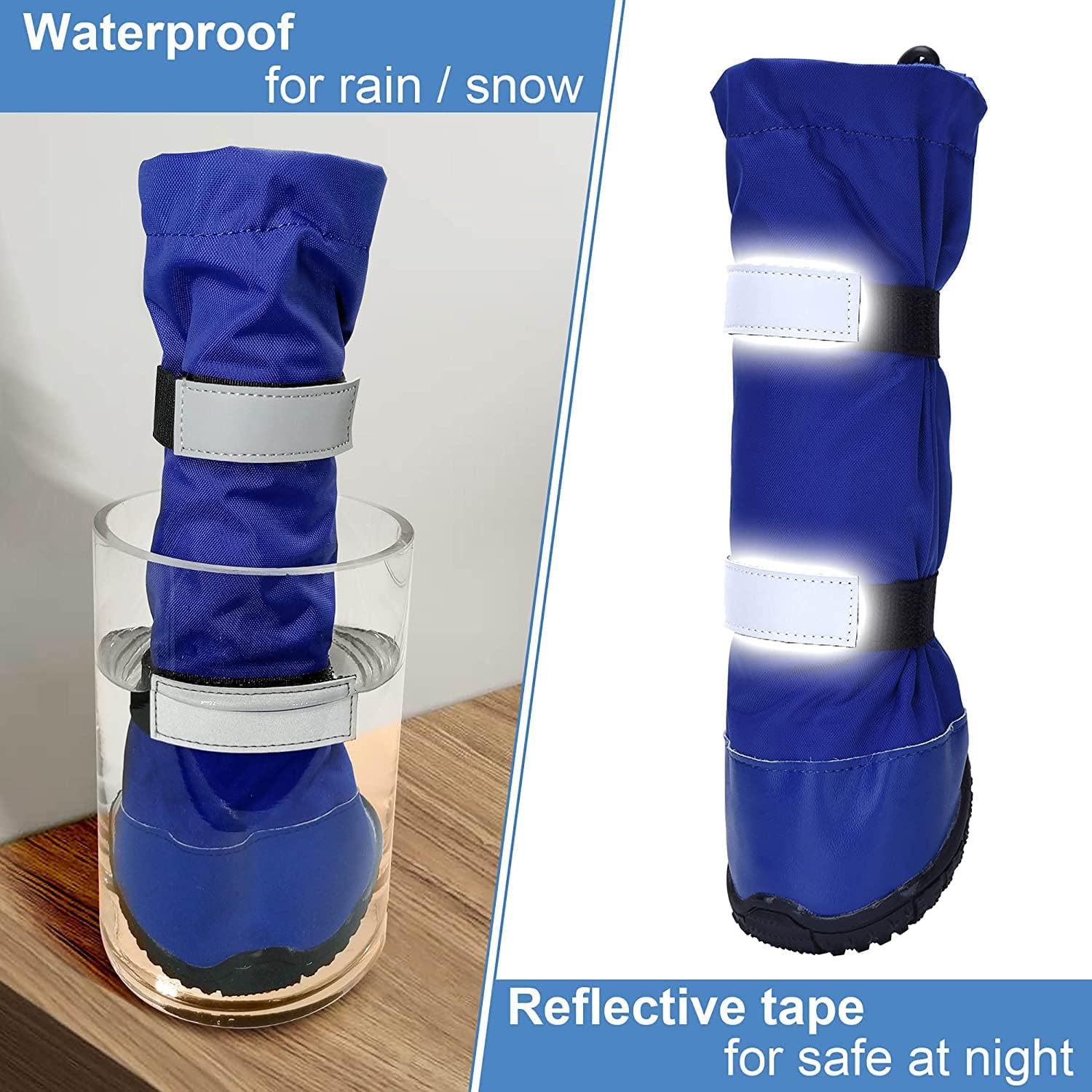 Botas de exterior para perros, zapatos de invierno para perros antideslizantes para la nieve y la lluvia