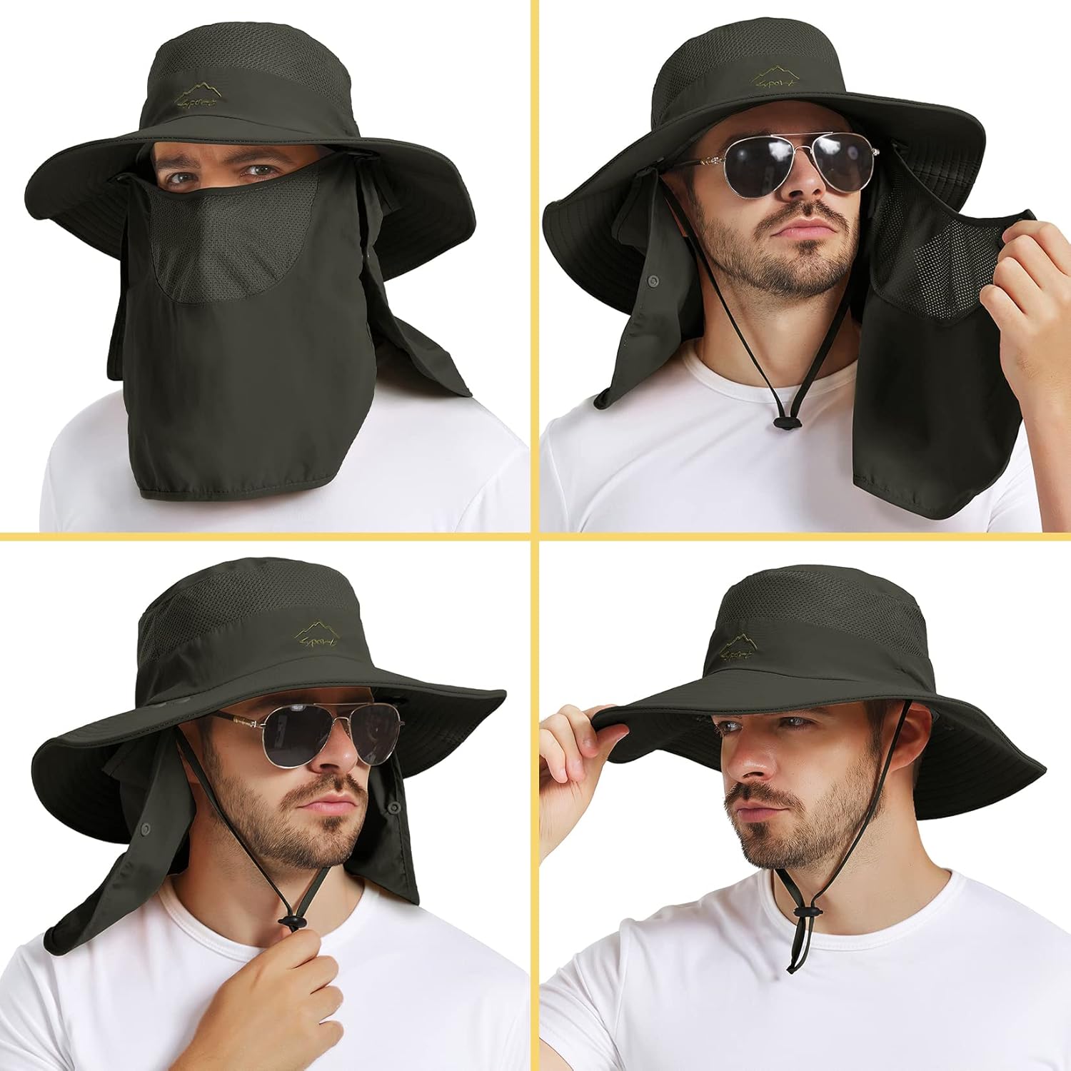 Century Star Sombrero de pesca plegable para mujer y hombre, protección solar, protección UV, sombrero de senderismo, cubo de tribu al aire libre