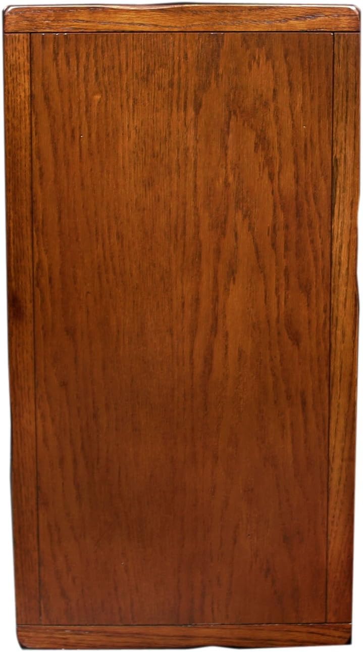 Leick Home 10060 Mesa auxiliar rústica con azulejos de pizarra y estante, roble rústico