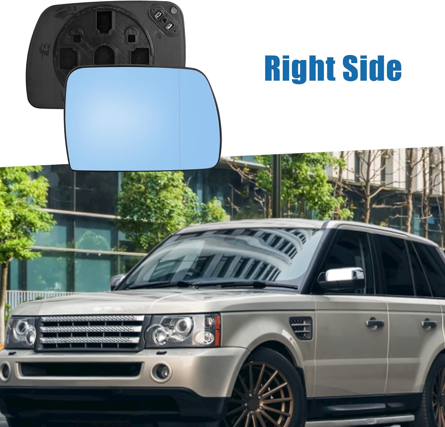 Espejo calefactable lateral derecho del pasajero del coche con respaldo para Land Rover para Range Rover 2002-2004