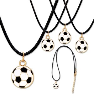 Collar con colgante de pelota de fútbol, suministros de fiesta, paquete de 24 bolsas de regalo de Navidad, para decoración de cumpleaños, escuela, Collar con colgante de pelota de fútbol, suministros de fiesta, paquete de 24 bolsas de regalo de Navidad, para decoración de cumpleaños, escuela,
