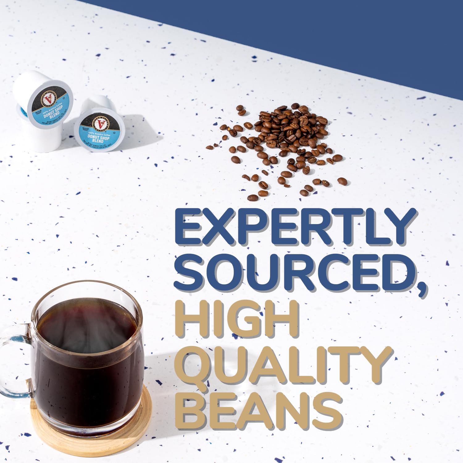 Victor Allen’s Coffee Mezcla de capuchino con sabor a vainilla francesa, 12 unidades, cápsulas de café de una sola porción para cafeteras Keurig