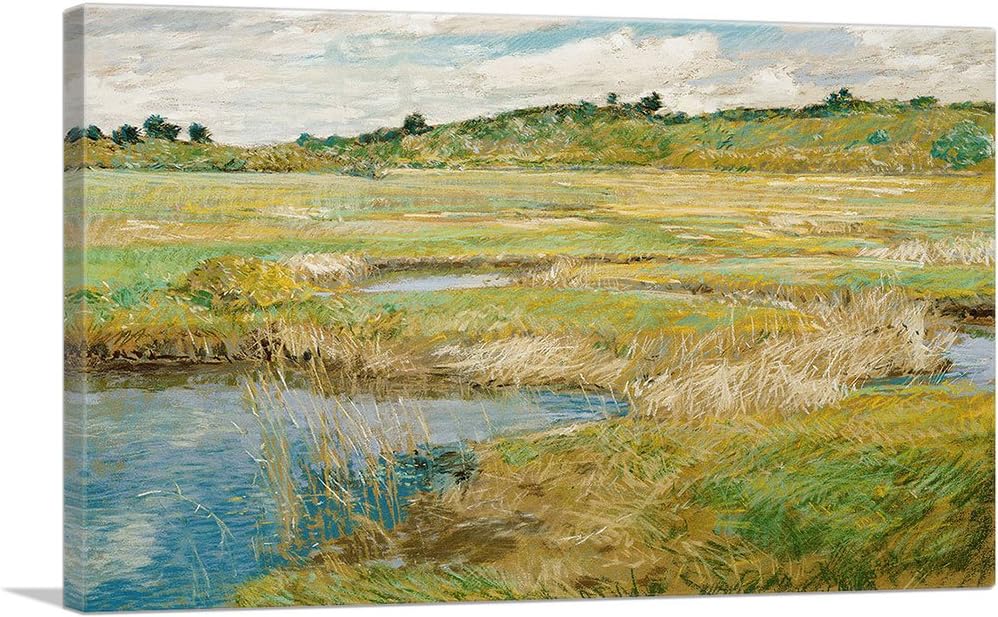 ARTCANVAS The Concord Meadow – Concord, Massachusetts 1891 Canvas Art Print Stretched Framed Painting Picture Poster Giclee Wall Decor by Childe