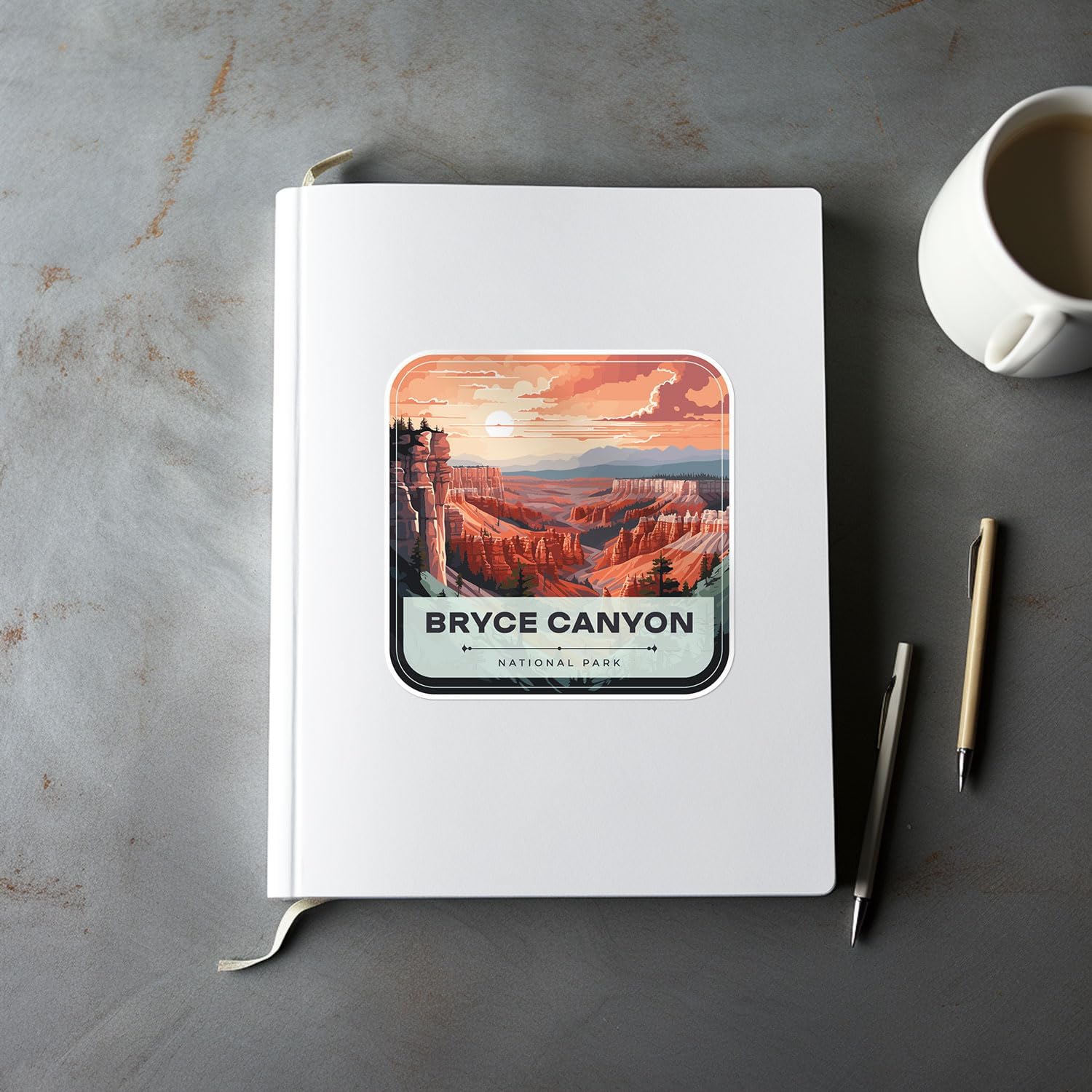 Bryce Canyon National Park – Calcomanía de vinilo impermeable para parachoques de automóvil, laptop, botella de agua, pared y ventana, tamaño – 5