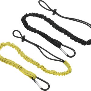 PATIKIL Cordón para herramientas con gancho a presión, paquete de 2 correas de seguridad de 35 pulgadas para protección contra caídas, negro y PATIKIL Cordón para herramientas con gancho a presión, paquete de 2 correas de seguridad de 35 pulgadas para protección contra caídas, negro y