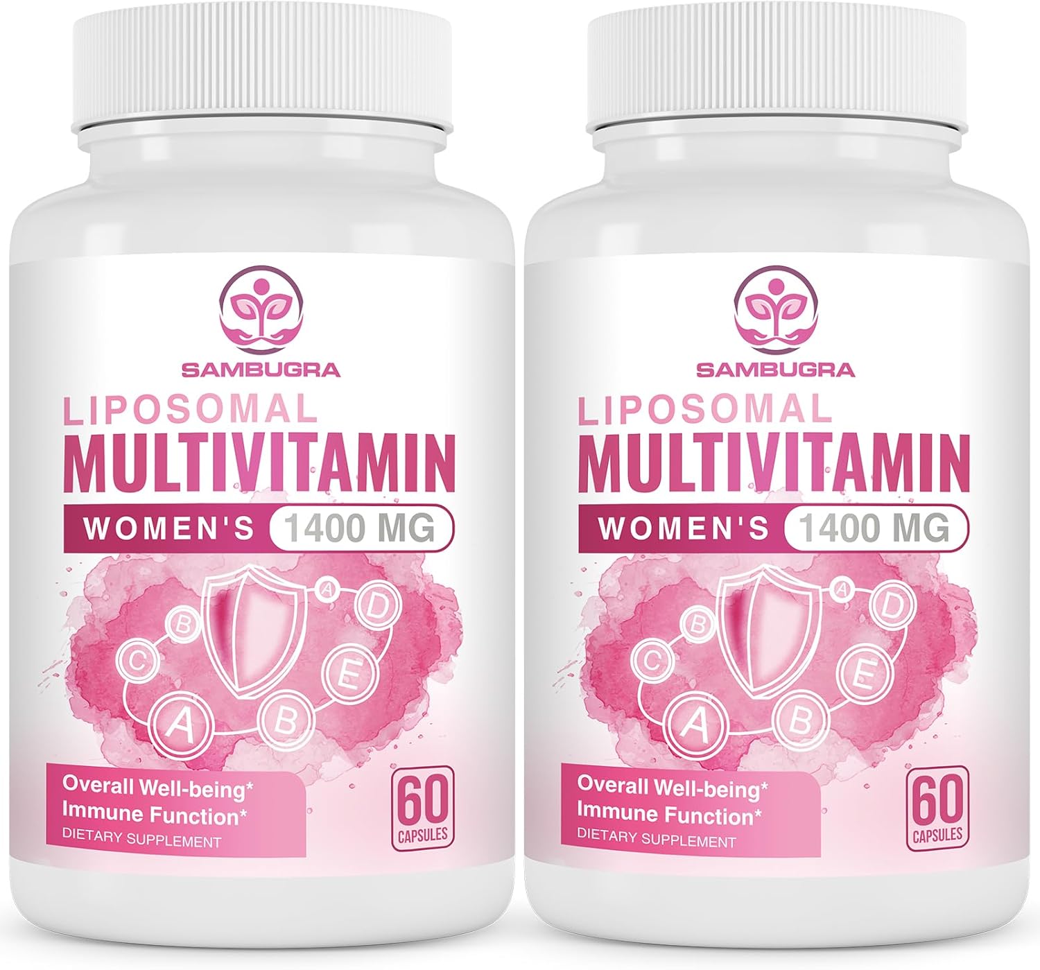 Multivitamínico liposomal para mujeres de 1400 mg  Suplementos diarios de vitaminas para mujer con hierro, vitamina A, C, D, E y complejo B para la