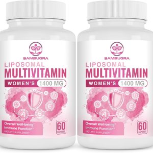 Multivitamínico liposomal para mujeres de 1400 mg  Suplementos diarios de vitaminas para mujer con hierro, vitamina A, C, D, E y complejo B para la Multivitamínico liposomal para mujeres de 1400 mg  Suplementos diarios de vitaminas para mujer con hierro, vitamina A, C, D, E y complejo B para la