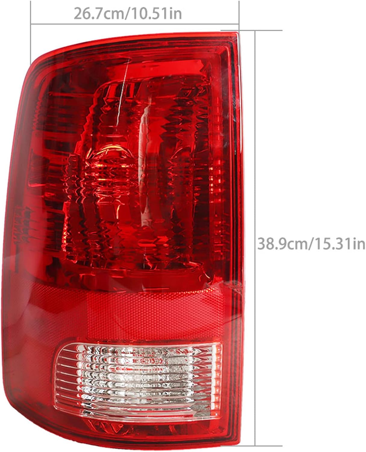 munirater Reemplazo del montaje de la luz trasera izquierda para el lado del conductor de la camioneta Ram Pickup 2009-2020 55277415AF
