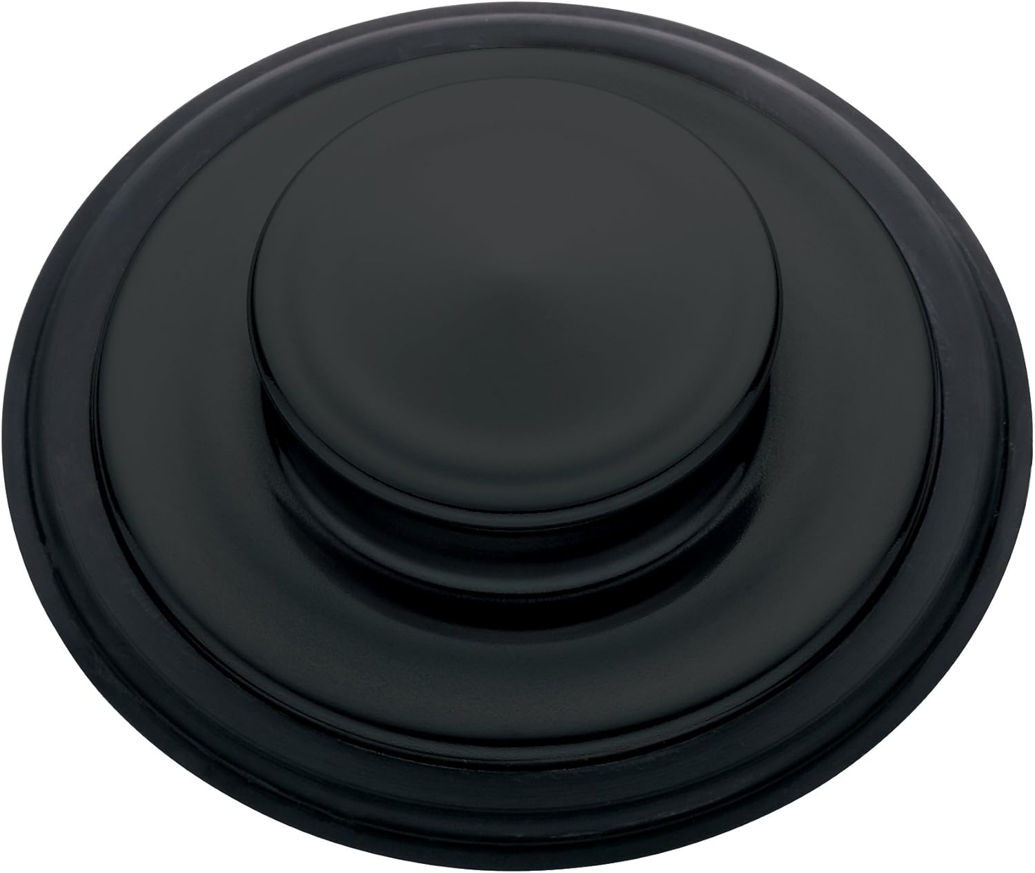 InSinkErator STC-MTBLK – Botón de interruptor para fregadero, color negro mate y tapón de fregadero STP-MTBLK para trituradores de basura, negro mate