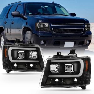 AKKON – Compatible con 2007-14 Chevy Tahoe Suburban 15002500 07-13 Avalanche Proyector LED barra de tubo C Par de faros negros izquierdo+derecho AKKON – Compatible con 2007-14 Chevy Tahoe Suburban 15002500 07-13 Avalanche Proyector LED barra de tubo C Par de faros negros izquierdo+derecho