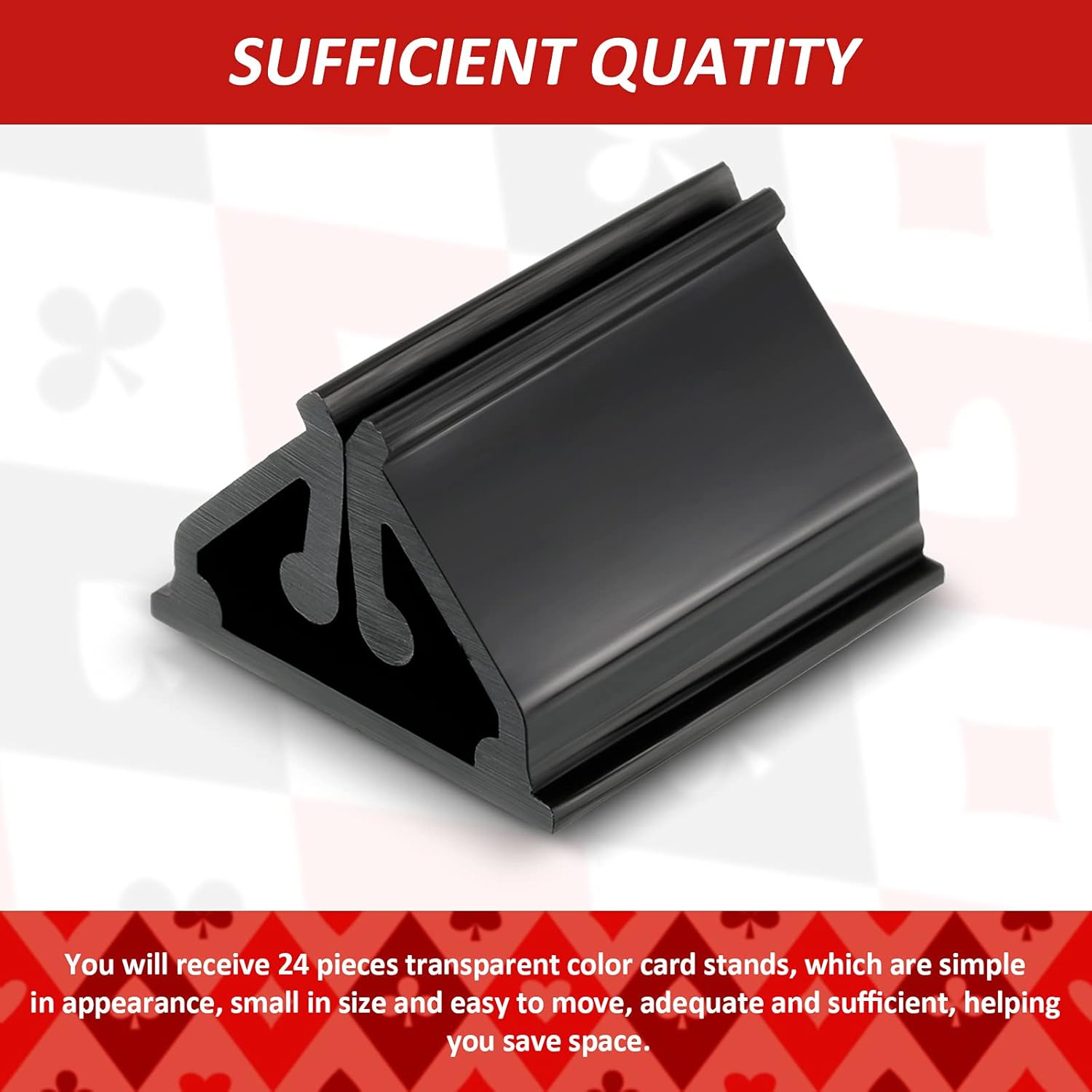 30 soportes para tarjetas de juego, soportes de plástico para tarjetas, soporte de juegos de mesa para juegos de fiesta (negro)
