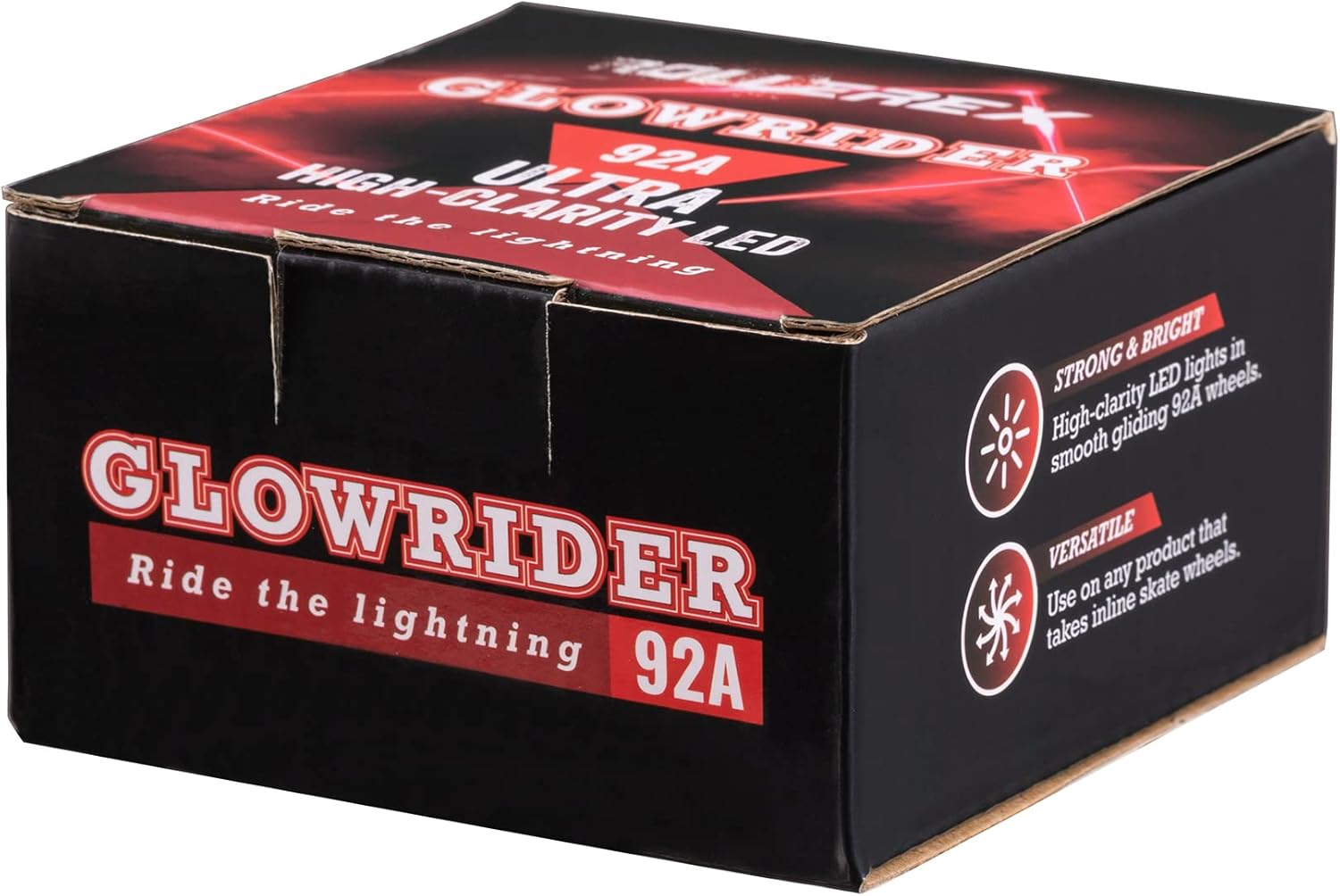 Rollerex Paquete de 2 ruedas con luz LED Glowrider 92A con rodamientos, brillan en la oscuridad (para cualquier producto que utilice ruedas de